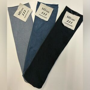 MS you colourful world organic socks navy & light blue colours women's size 6-10
